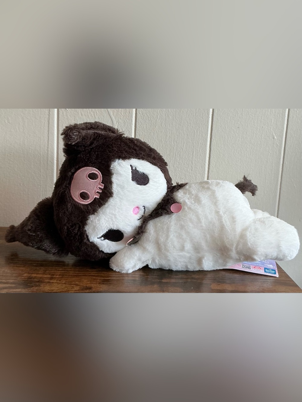 NWT Sanrio 2025 FuRyu Kuromi Sleeping Laying Down Plush Stuffed Toy